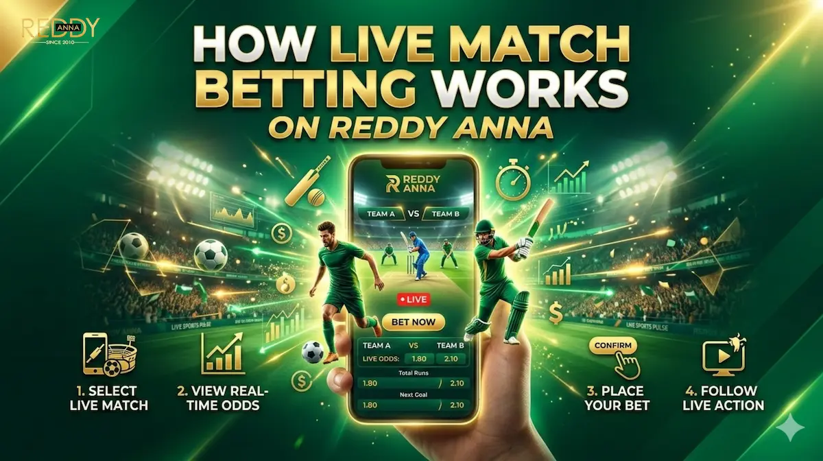How Live Match Betting Works on Reddy Anna