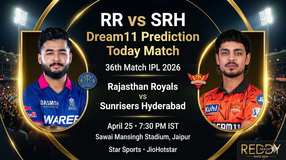 RR vs SRH Dream11 Prediction