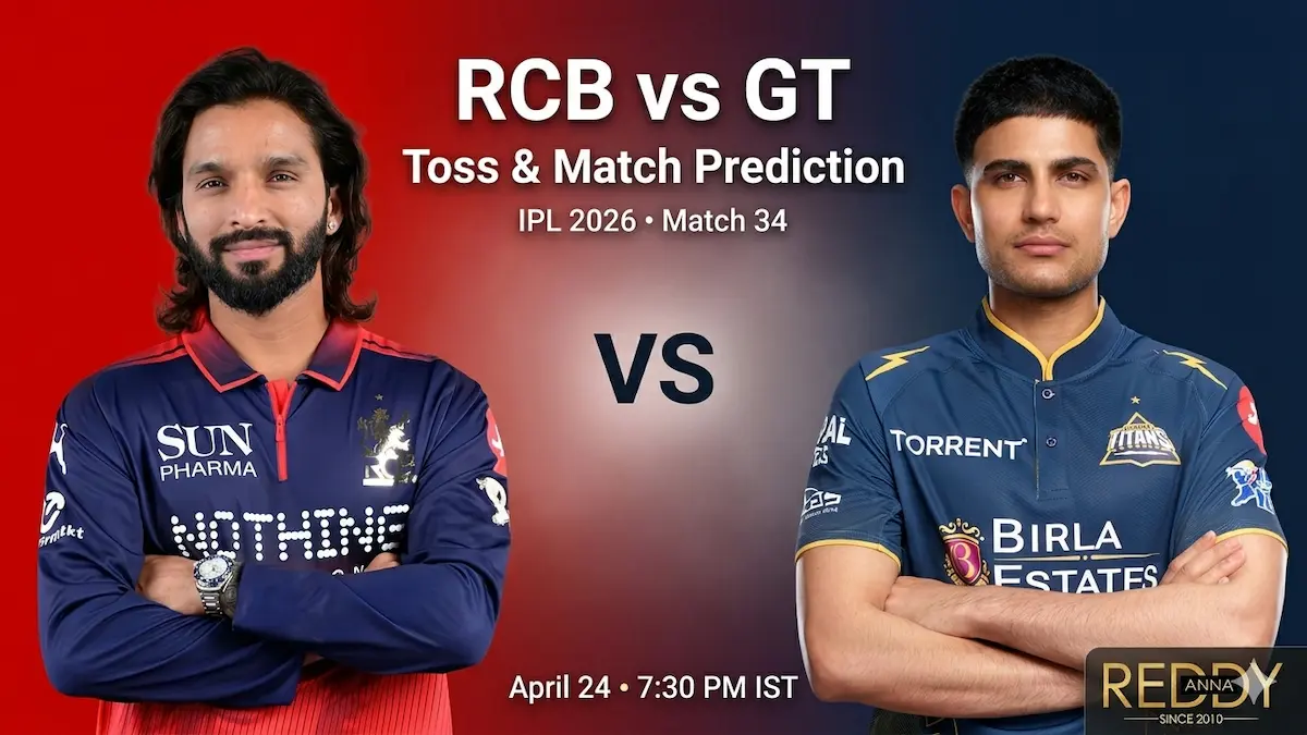RCB vs GT Toss & Match Prediction 34th Match IPL 2026