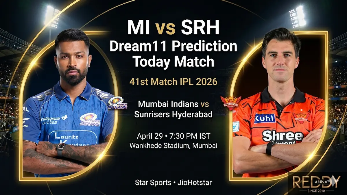 MI vs SRH Dream11 Prediction Today Match 41st IPL 2026