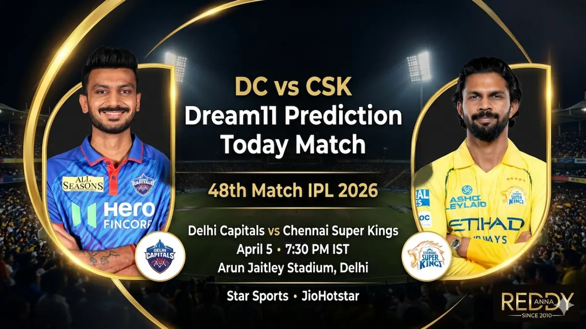 DC vs CSK Dream11 Prediction Today Match 48th IPL 2026
