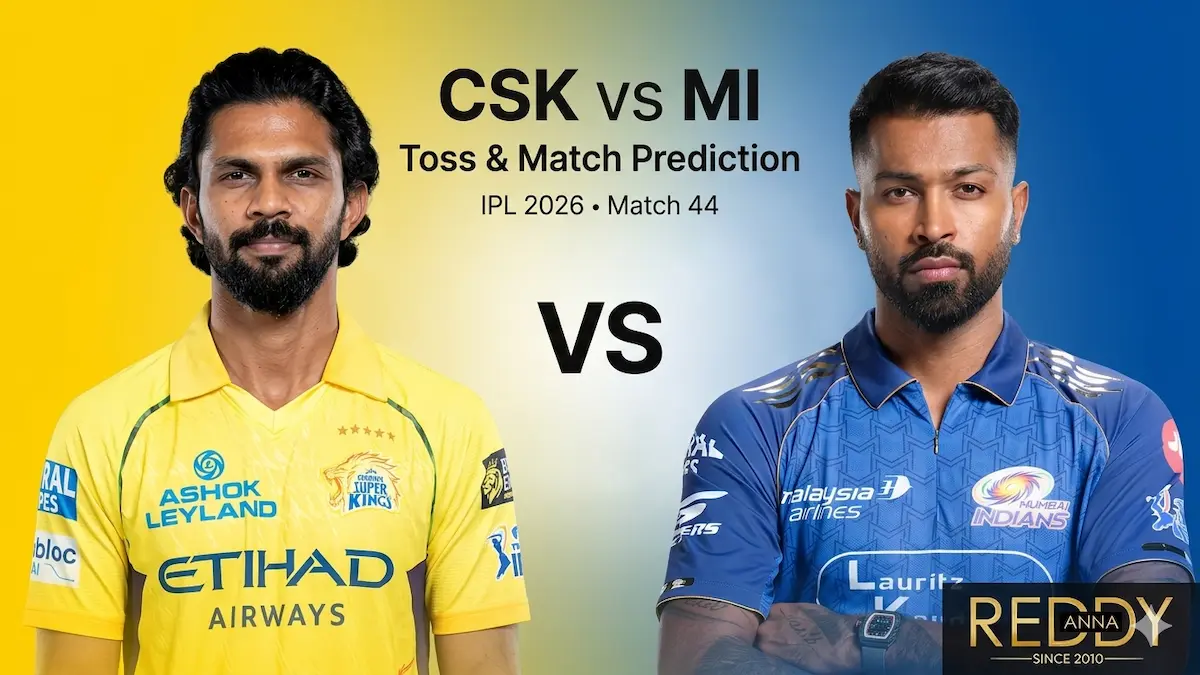 CSK vs MI Toss & Match Prediction 44th Match IPL 2026